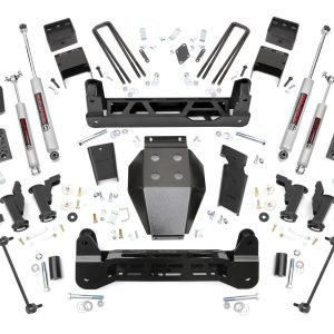 Rough Country 5 Inch Lift Kit Torsion Drop w/ Overloads Chevy/GMC 2500HD/3500HD (20-26)