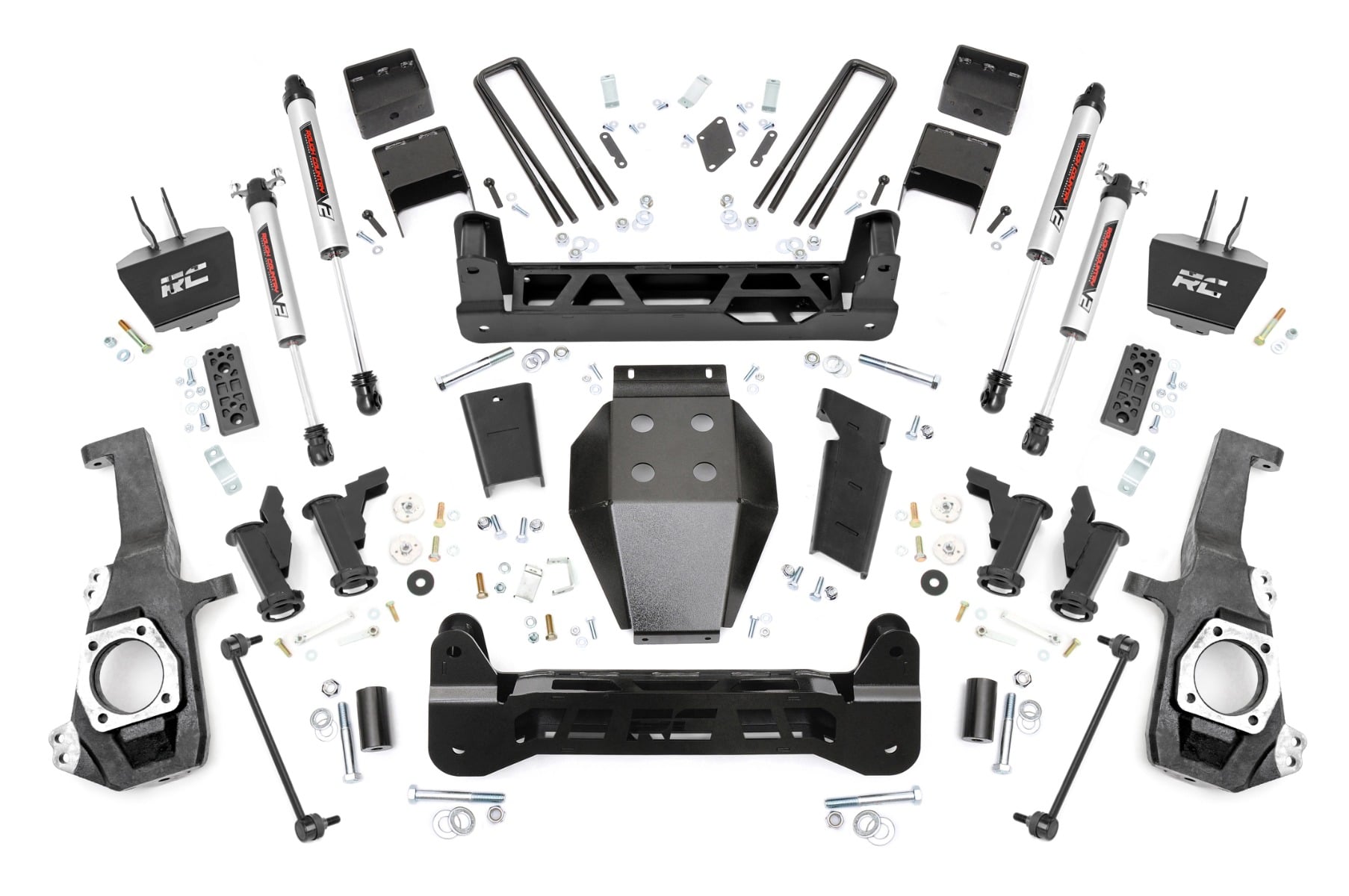 Rough Country 5 Inch Lift Kit Torsion Drop V2 w/ Overloads Chevy/GMC 2500HD/3500HD (20-26)