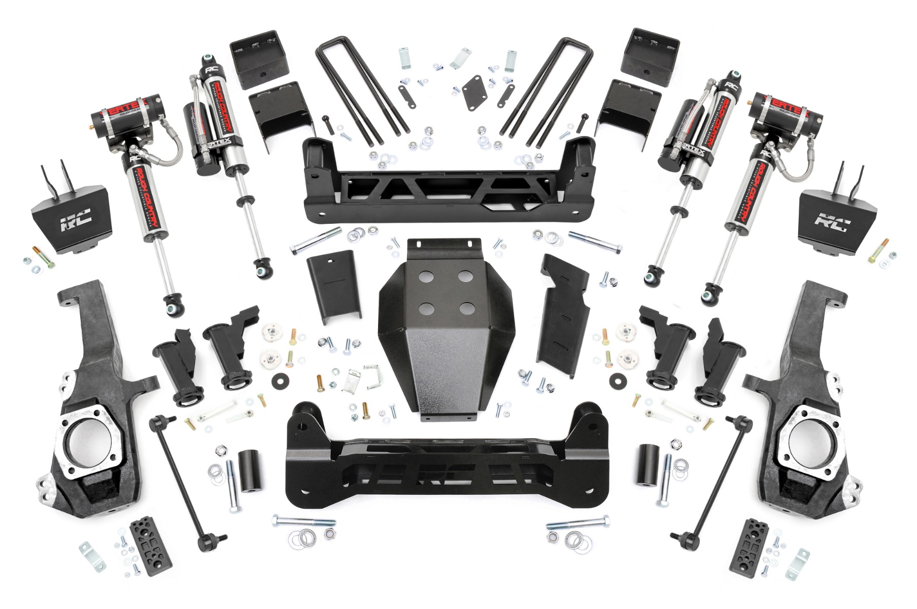 Rough Country 5 Inch Lift Kit Torsion Drop Vertex w/ Overloads Chevy/GMC 2500HD/3500HD (20-26)