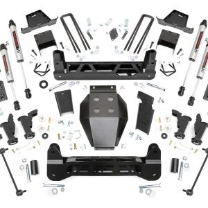 Rough Country 7 Inch Lift Kit Torsion Drop V2 w/ Overloads Chevy/GMC 2500HD/3500HD (20-26)
