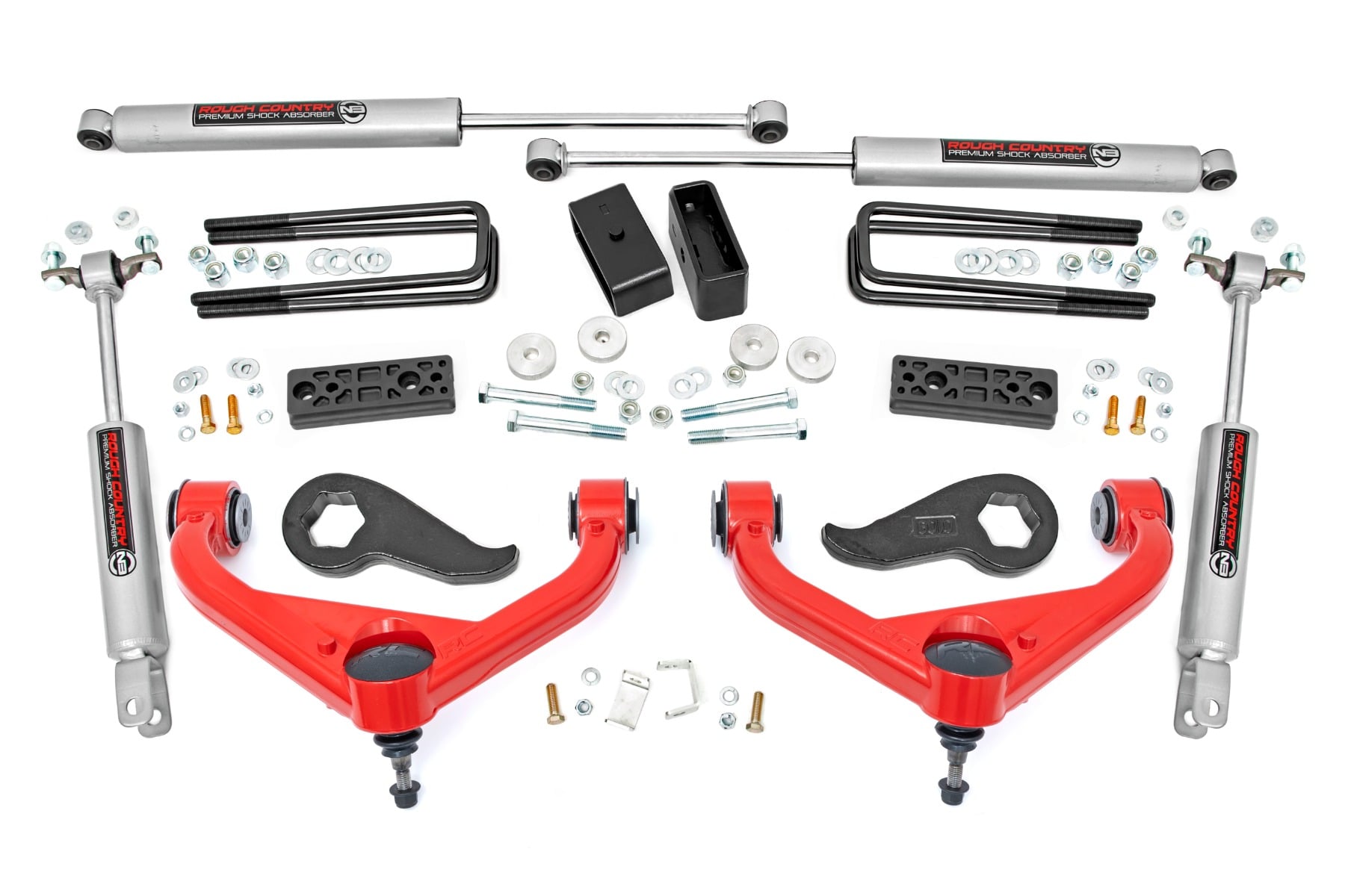 Rough Country 3 Inch Lift Kit w/ Overloads Chevy/GMC 2500HD/3500HD (20-26)