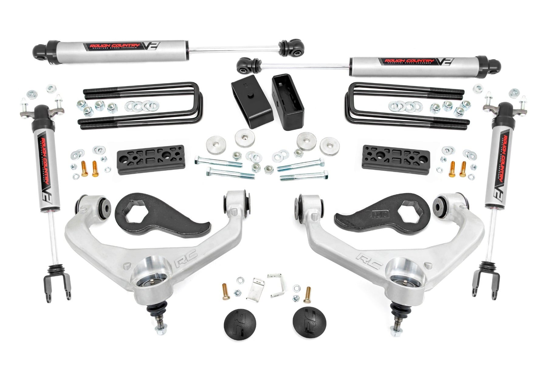 Rough Country 3 Inch Lift Kit UCAs V2 Chevy/GMC 2500HD/3500HD (20-26)