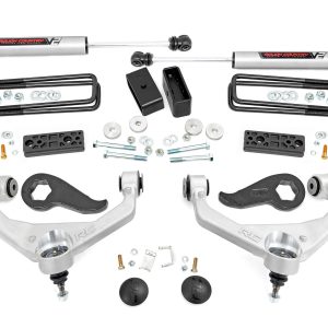Rough Country 3 Inch Lift Kit UCAs V2 w/ Overloads Chevy/GMC 2500HD/3500HD (20-26)