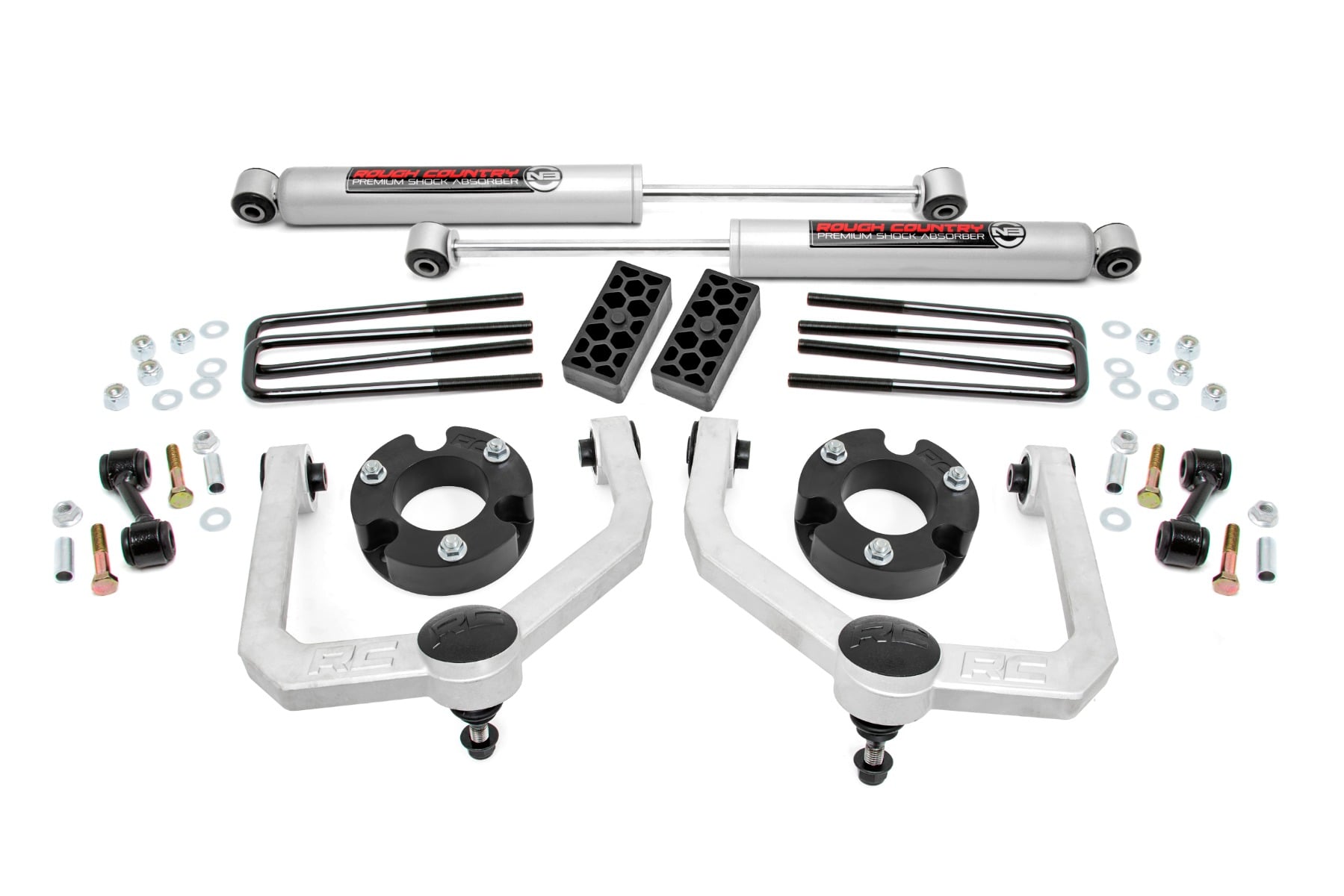 Rough Country 3 Inch Lift Kit N3 Shocks Nissan Titan 2WD/4WD (2004-2024)