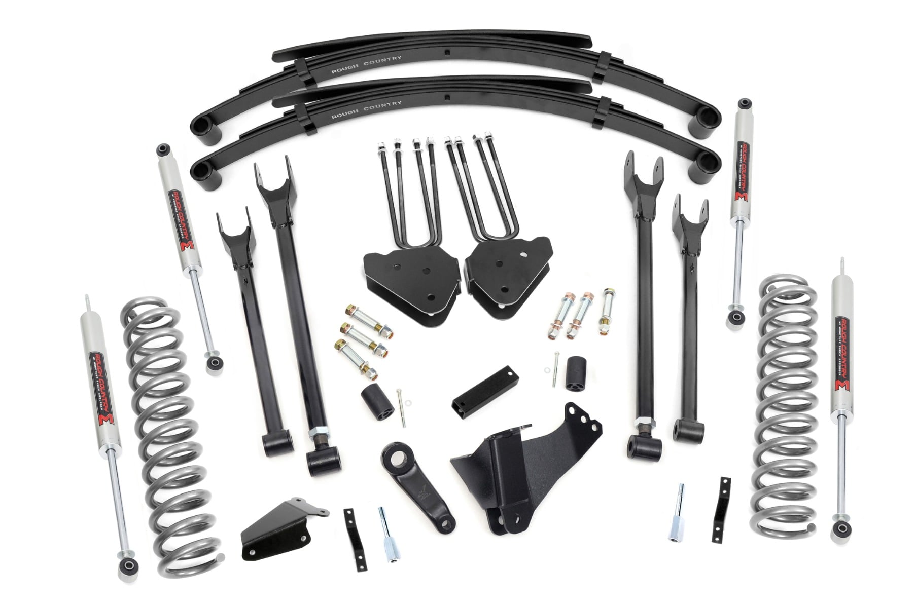 Rough Country 8 Inch Lift Kit 4 Link RR Springs M1 Ford F-250/F-350 Super Duty (05-07)