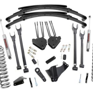 Rough Country 6 Inch Lift Kit Gas 4 Link RR Spring Ford F-250/F-350 Super Duty (05-07)