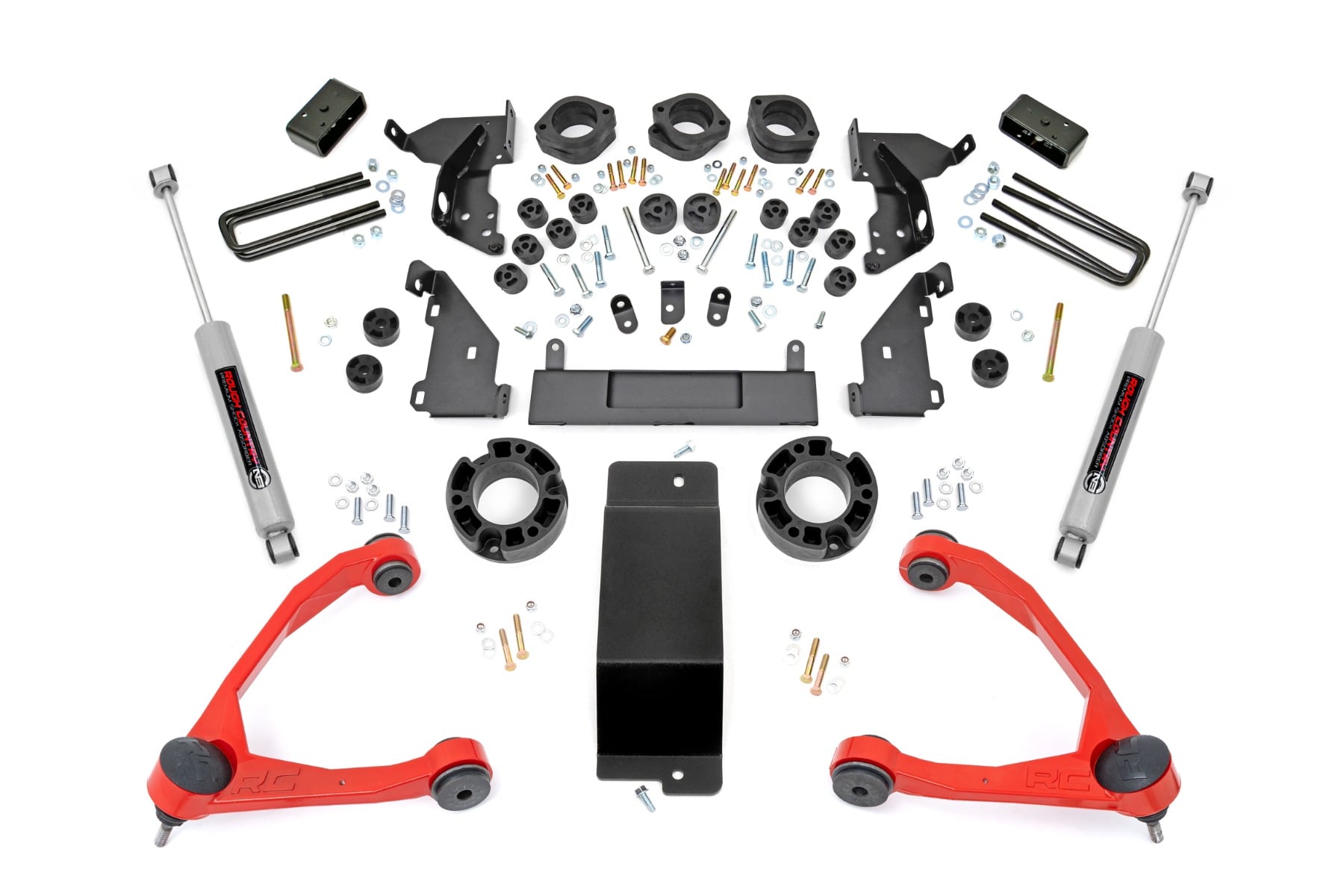 Rough Country 4.75 Inch Lift Kit Red UCA Combo Chevy/GMC 1500 (14-15)