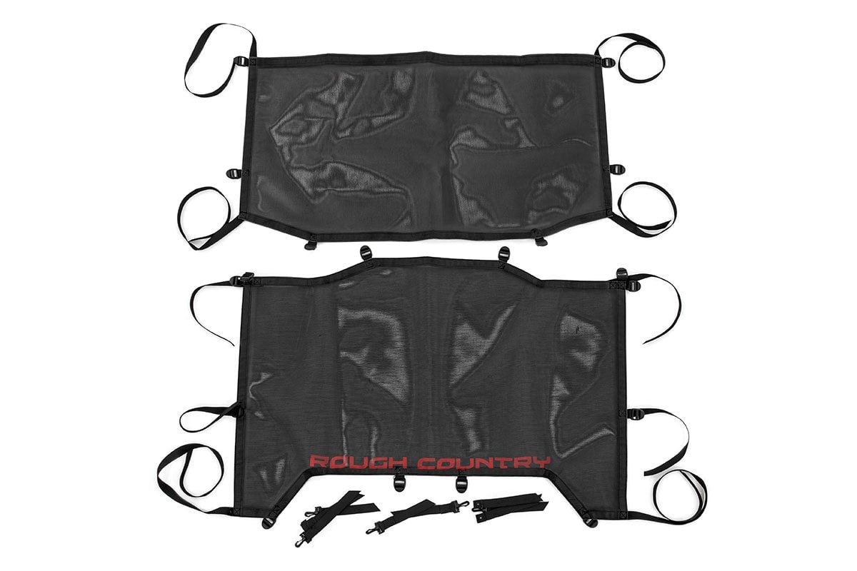 Rough Country Mesh Bikini Top Plus Black Jeep Wrangler JL (21-23)/Wrangler Unlimited (18-23)