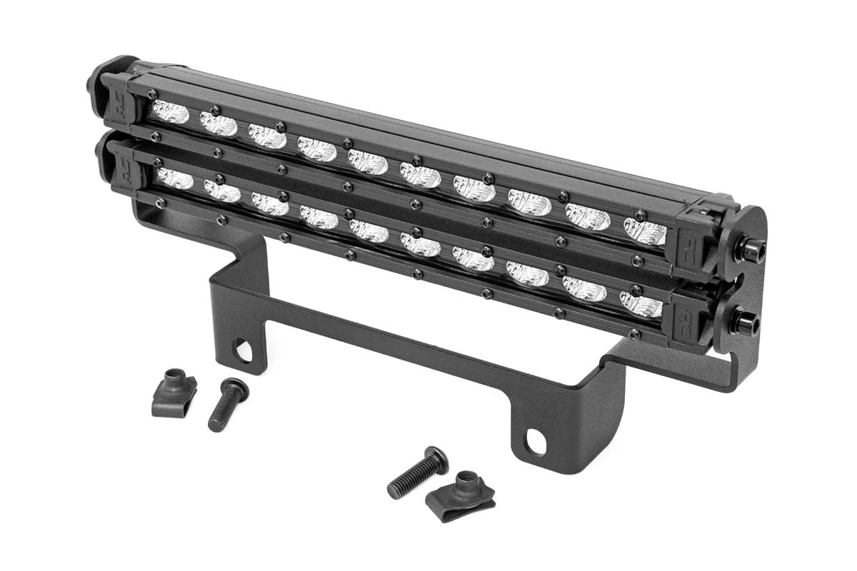 Rough Country LED Light Kit Bumper Mount 10″ Black Slimline Pair Honda Pioneer 1000