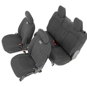 Rough Country Seat Covers Front and Rear Jeep Wrangler JL 4WD (2018-2026)
