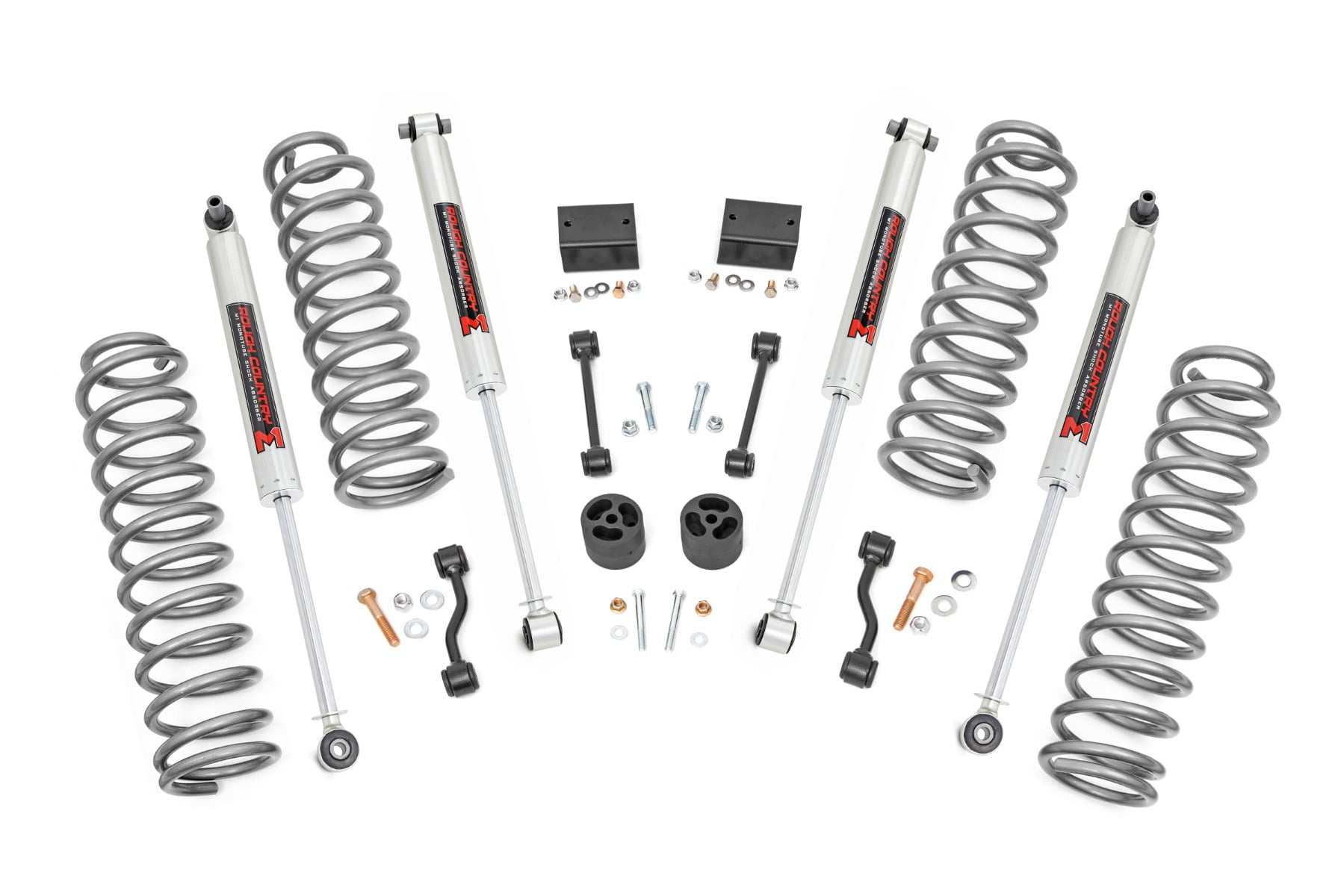 Rough Country 2.5 Inch Lift Kit Coils M1 Jeep Wrangler JL 4WD (2018-2023)