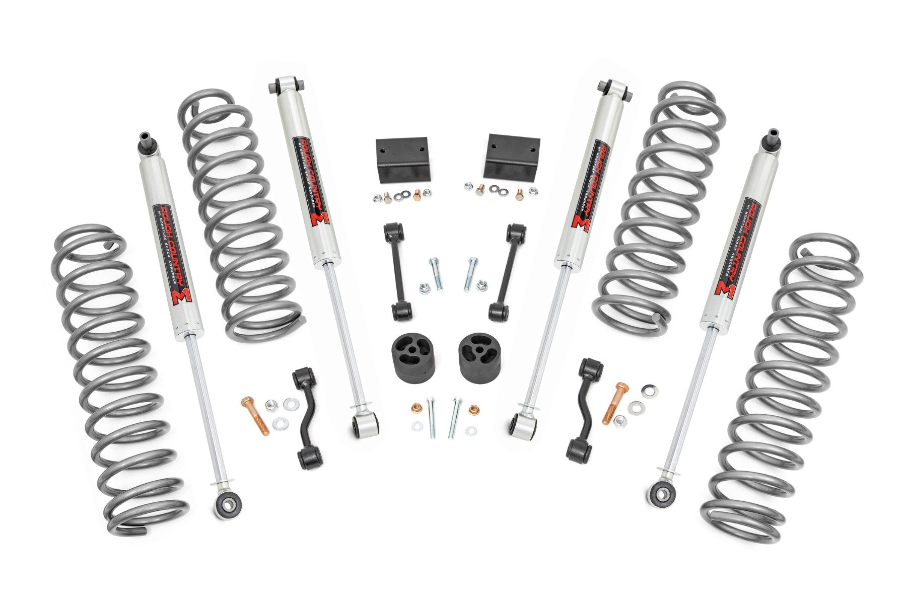 Rough Country 2.5 Inch Lift Kit Coils M1 Jeep Wrangler Unlimited 4WD (2024-2026)