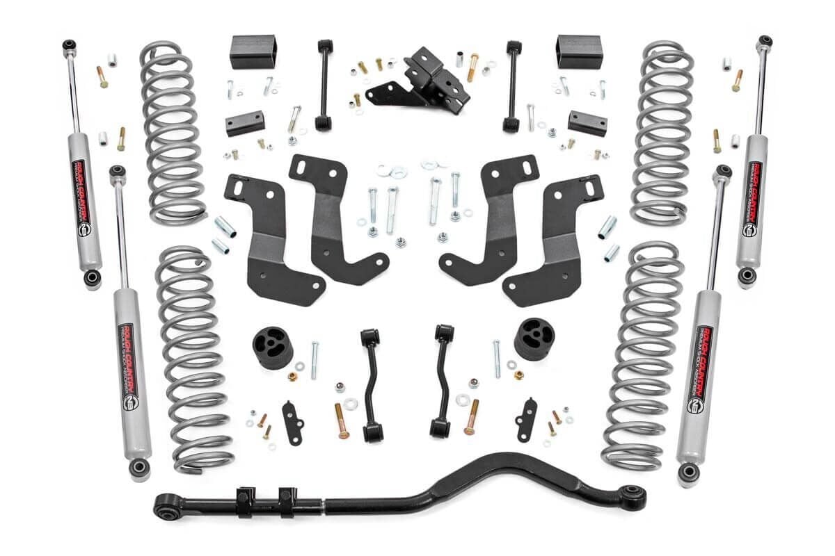 Rough Country 3.5 Inch Lift Kit C/A Drop 4-Door Jeep Wrangler Unlimited 4WD (24-26)