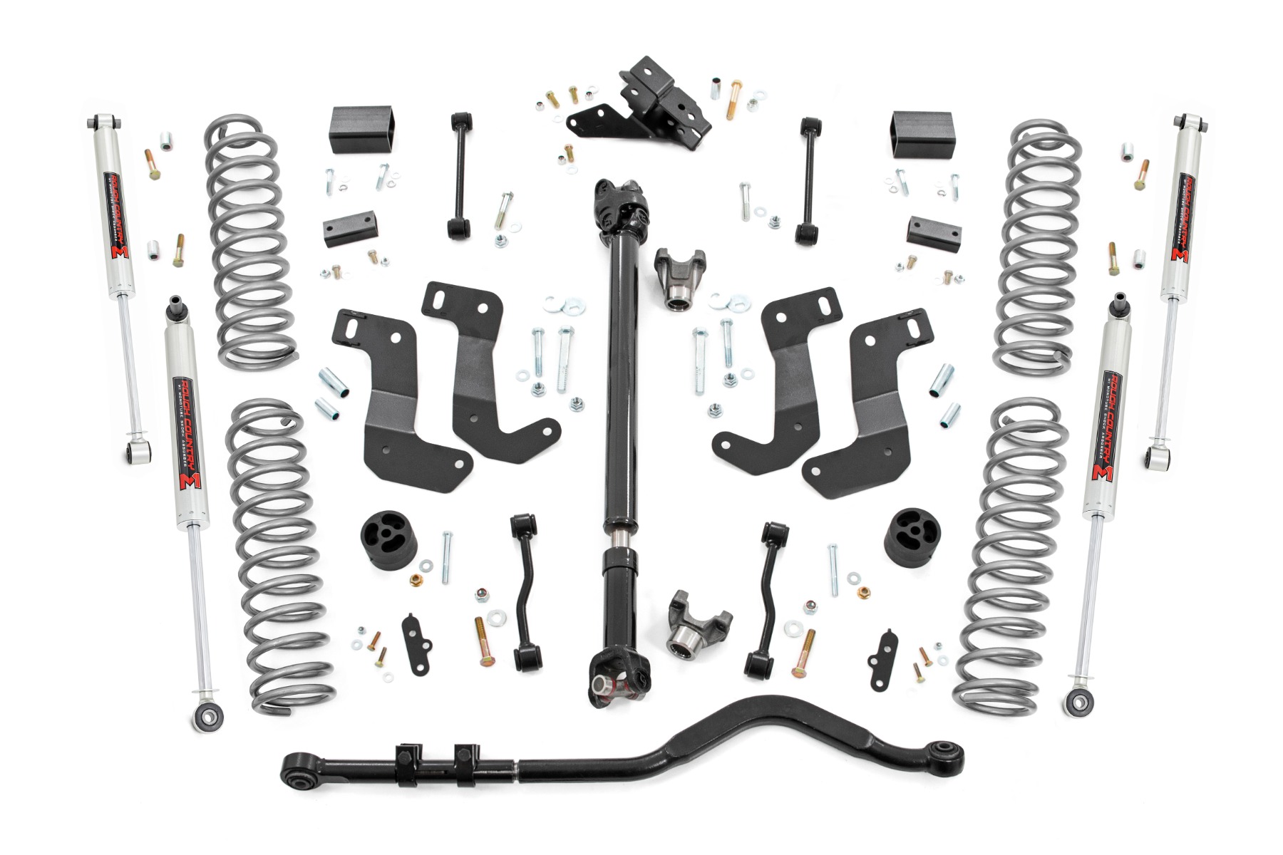 Rough Country 3.5 Inch lift Kit C/A Drop FR D/S M1 Jeep Wrangler Unlimited (18-23)