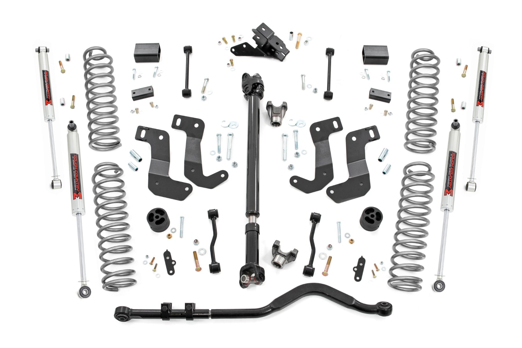 Rough Country 3.5 Inch lift Kit C/A Drop FR D/S M1 Jeep Wrangler Unlimited (24-26)