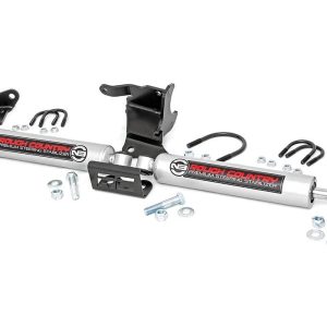 Rough Country N3 Steering Stabilizer Dual 2.5-8 Inch Lift Jeep Gladiator JT/Wrangler JL (18-26)