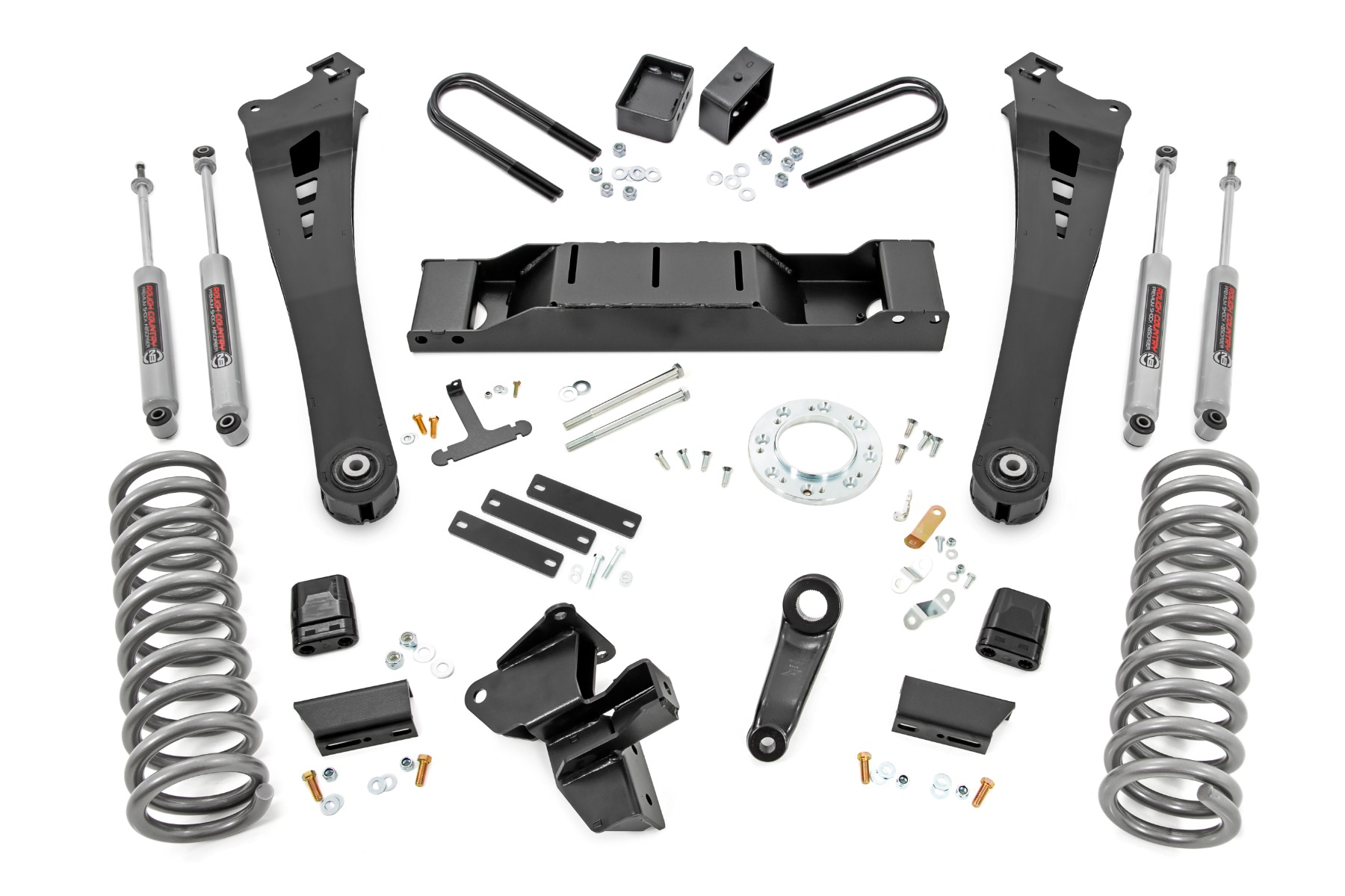 Rough Country 5 Inch Lift Kit Diesel AISIN Ram 3500 4WD (2019-2024)