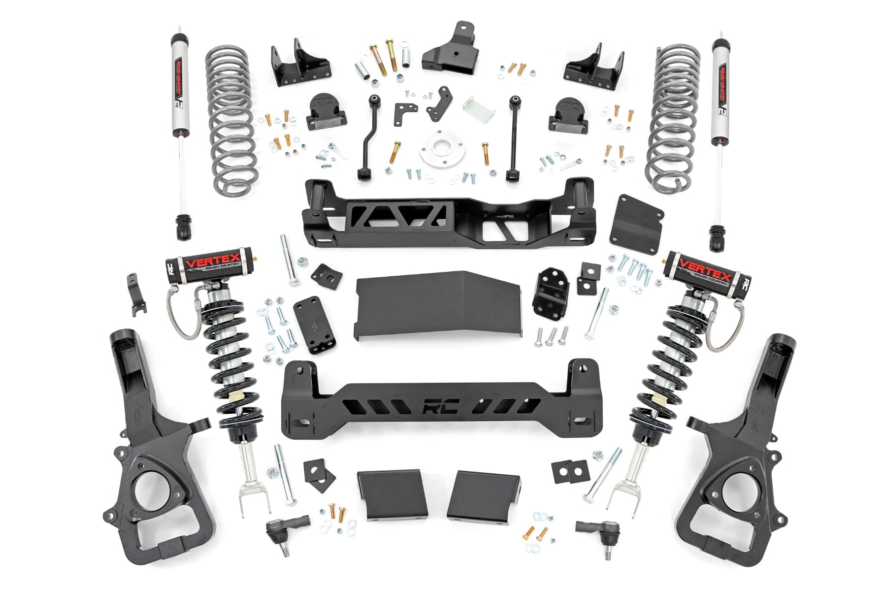 Rough Country 6 Inch Lift Kit Vertex/V2 Dual Rate Coils Ram 1500 4WD (2019-2024)