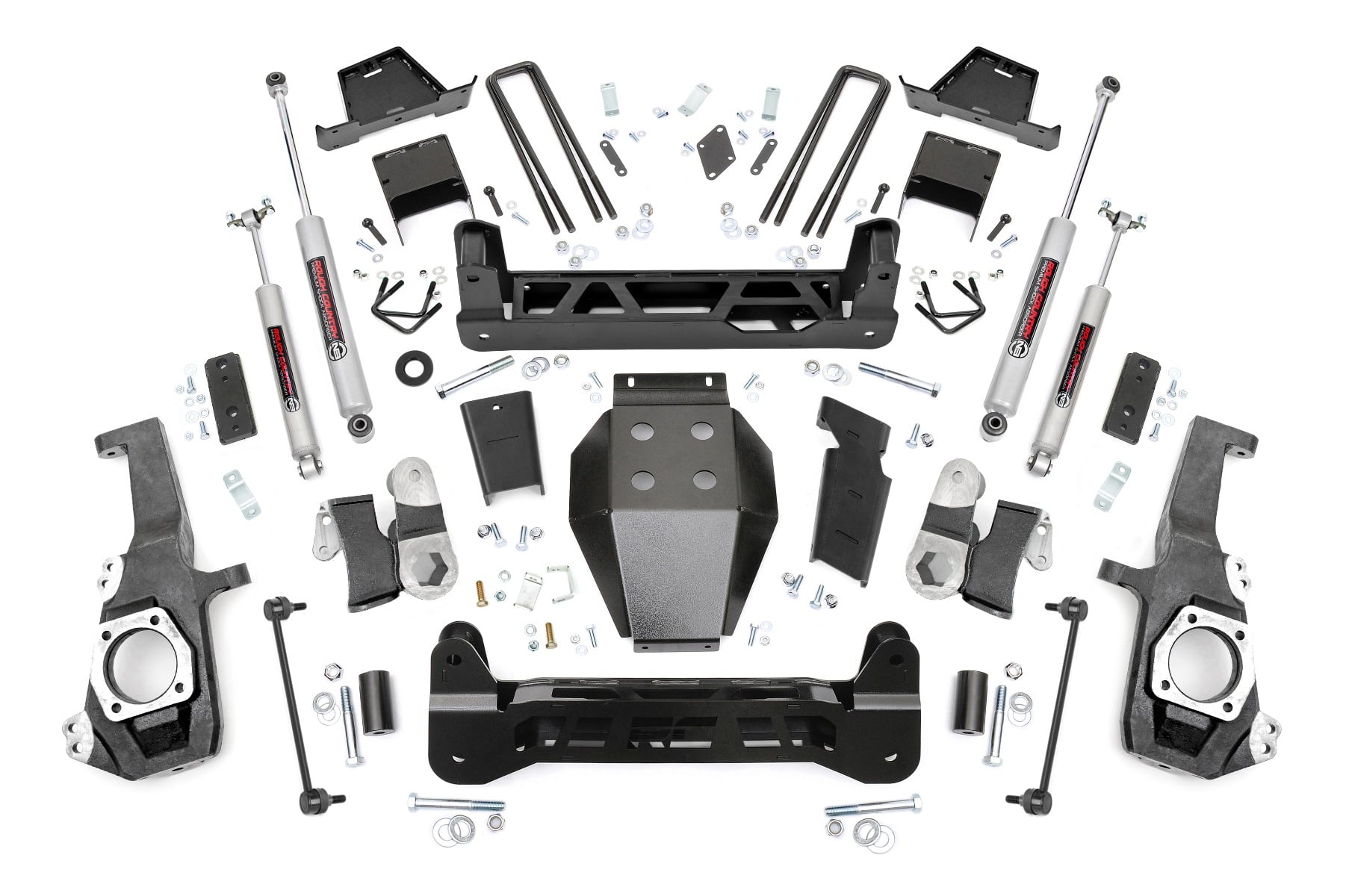 Rough Country 7 Inch Lift Kit NTD w/ Overloads Chevy/GMC 2500HD/3500HD (20-26)