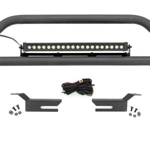 Rough Country Nudge Bar 20 Inch BLK DRL Single Row LED Ford Bronco 4WD (2021-2026)