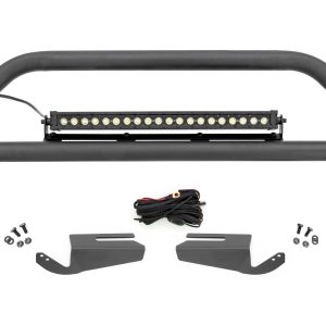 Rough Country Nudge Bar 20 Inch BLK DRL Single Row LED OE Modular Steel Ford Bronco (21-26)