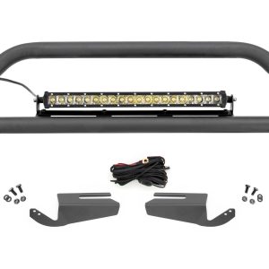 Rough Country Nudge Bar 20 Inch Chrome Single Row LED OE Modular Steel Ford Bronco (21-26)