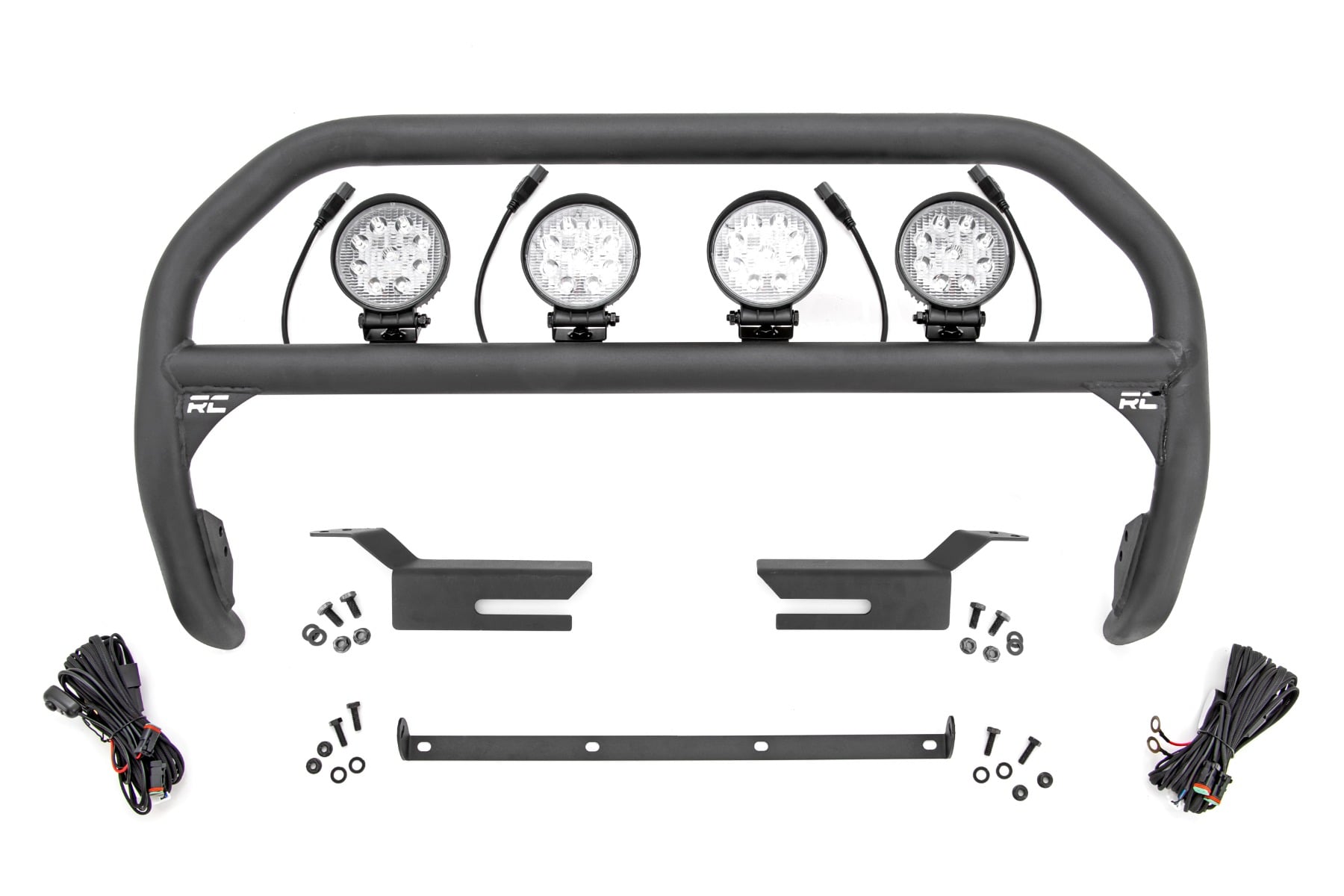 Rough Country Nudge Bar 4 Inch Round Led (x4) Ford Bronco 4WD (2021-2026)