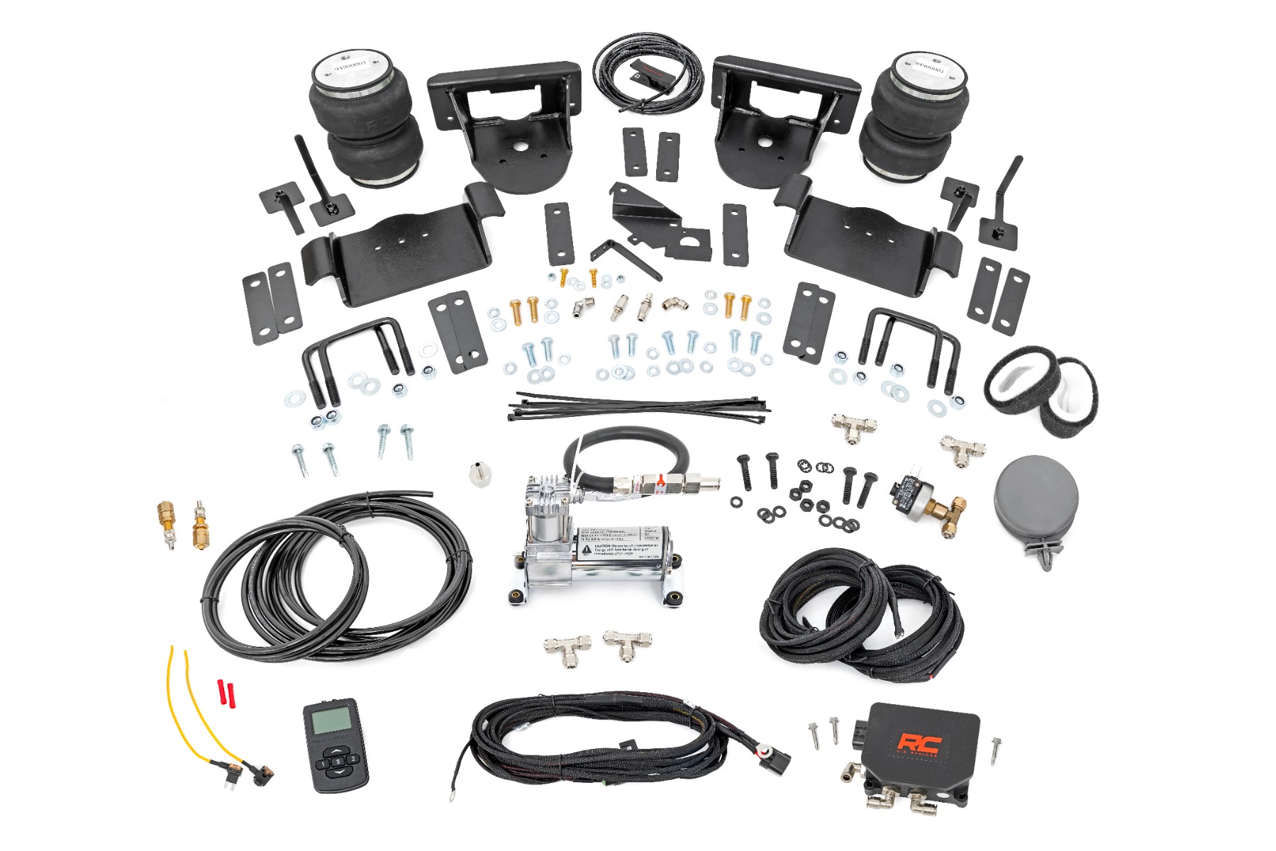 Rough Country Air Spring Kit w/compressor Wireless Controller 0-6″ Lifts Ford F-150 (21-26)