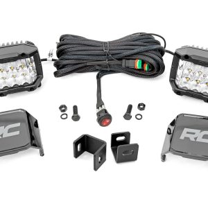 Rough Country LED Light Kit Ditch Mount 3″ OSRAM Wide Toyota Tundra 2WD/4WD (22-26)