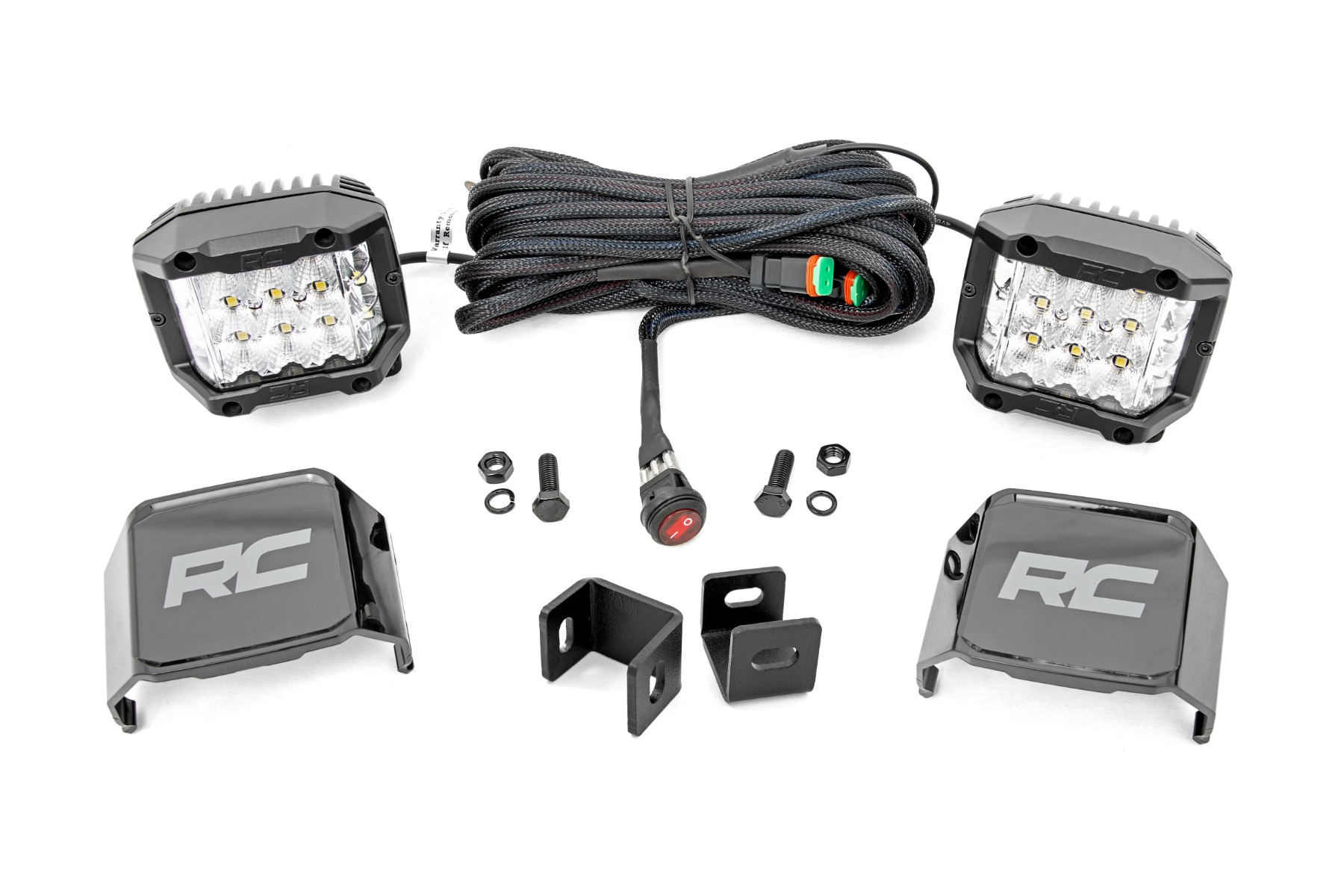 Rough Country LED Light Kit Ditch Mount 3″ OSRAM Wide Toyota Tundra 2WD/4WD (22-26)