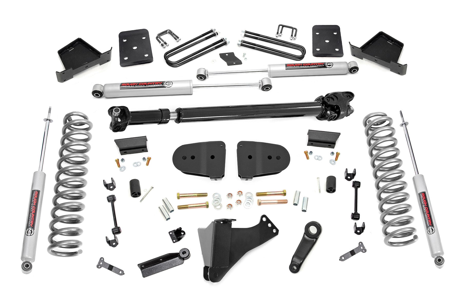Rough Country 6 Inch Lift Kit Diesel No OVLD Ford F-250/F-350 Super Duty 4WD (23-26)