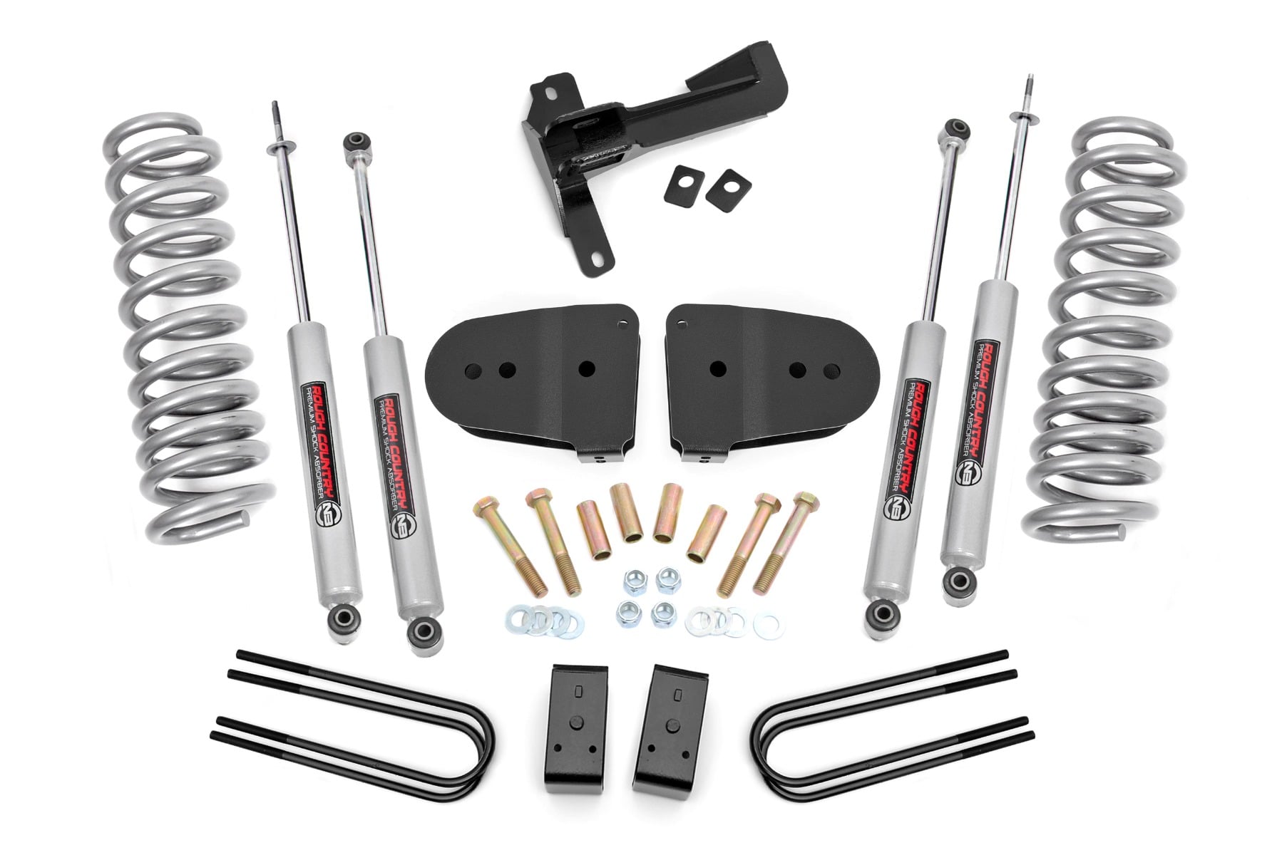 Rough Country 3 Inch Lift Kit N3 Front Diesel Coils Ford F-250 Super Duty 4WD (23-26)
