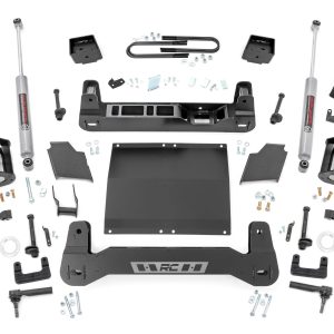 Rough Country 6 Inch Lift Kit Mono Leaf Rear Diesel Chevy Silverado 1500 4WD (22-24)