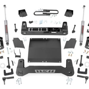 Rough Country 6 Inch Lift Kit Mono Leaf Rear Diesel Chevy Silverado 1500 4WD (25-26)