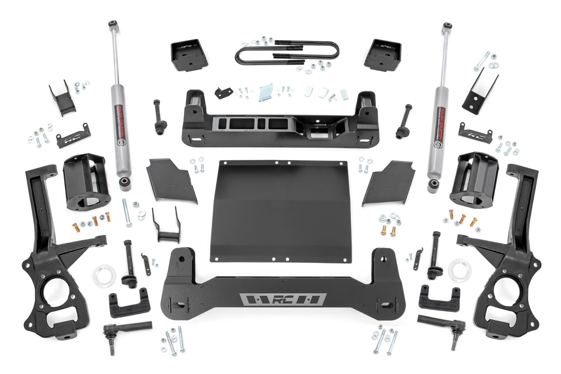 Rough Country 6 Inch Lift Kit Mono Leaf Rear Diesel Chevy Silverado 1500 4WD (25-26)