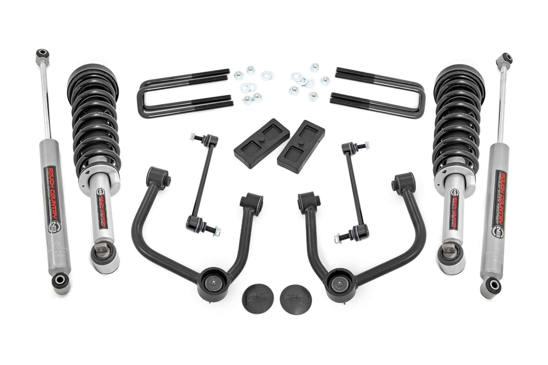 Rough Country 3 Inch Lift Kit N3 Struts Ford Ranger 4WD (2024-2026)
