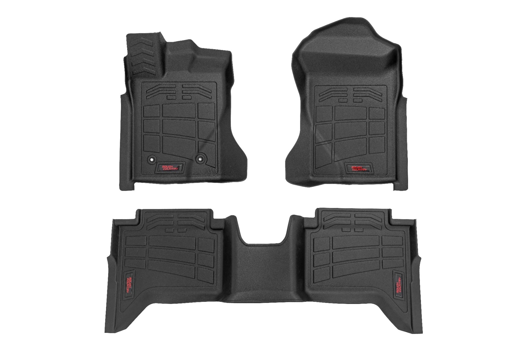 Rough Country Sure-Fit Floor Mats Front & Rear Crew Ford Ranger 2WD/4WD (2024-2026)
