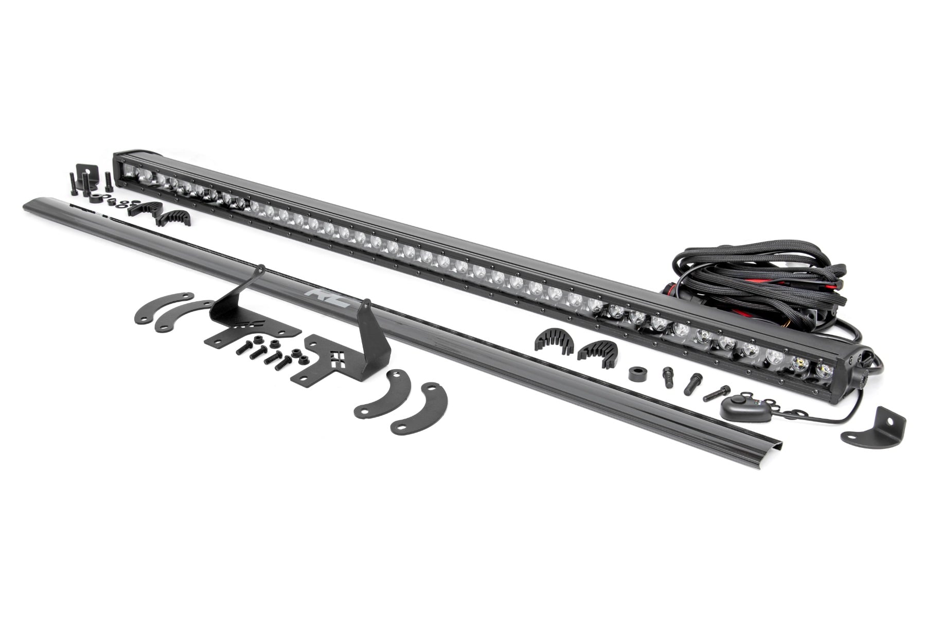 Rough Country LED Light Kit Front Mount 40″ Black-Series Single Row Polaris RZR XP 4 1000 (2024)