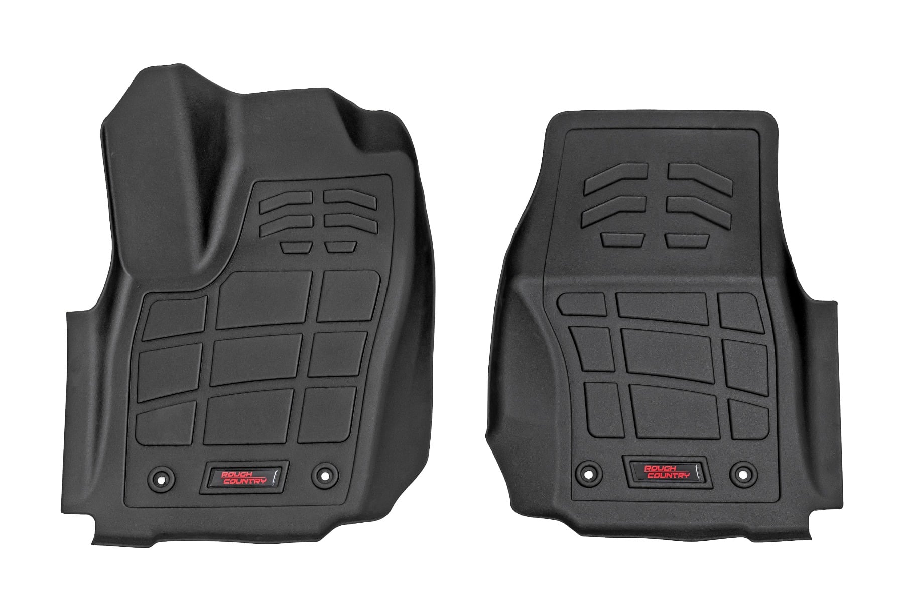 Rough Country Sure-Fit Floor Mats Front Double Cab Toyota Tacoma 2WD/4WD (2024-2026)