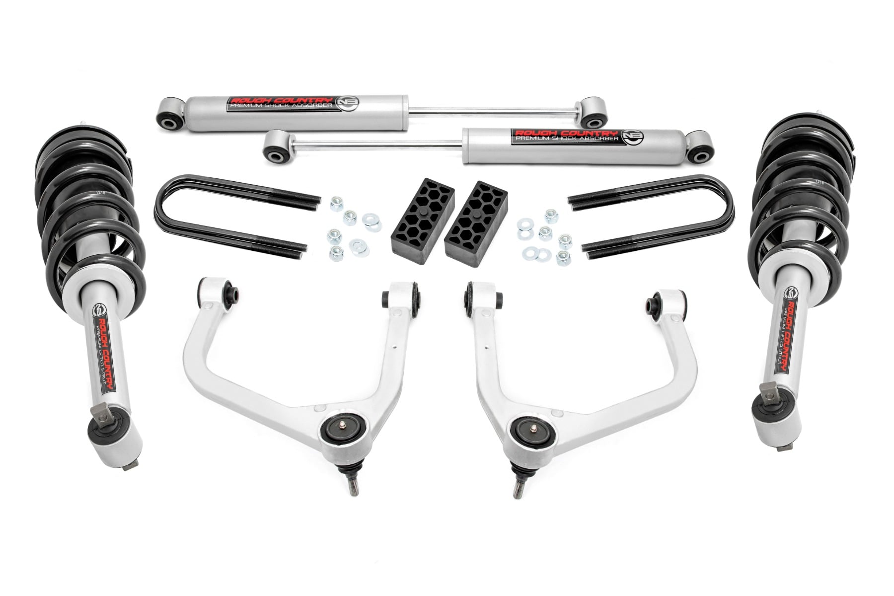 Rough Country 3.5 Inch Lift Kit N3 Struts Chevy Silverado 1500 2WD/4WD (2025-2026)