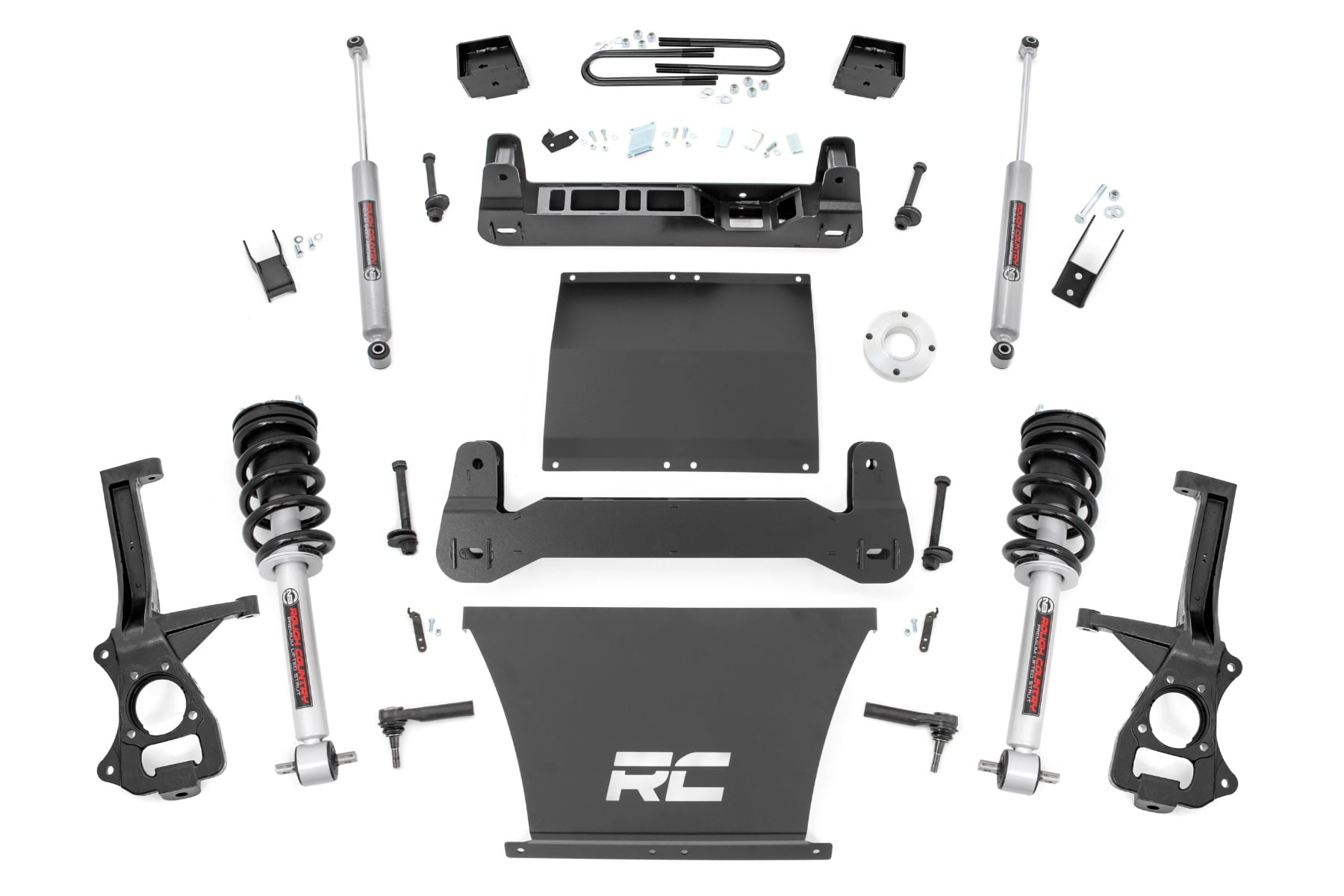 Rough Country 6 Inch Lift Kit Mono Leaf Rear N3 Struts GMC Sierra 1500 2WD (2025-2026)
