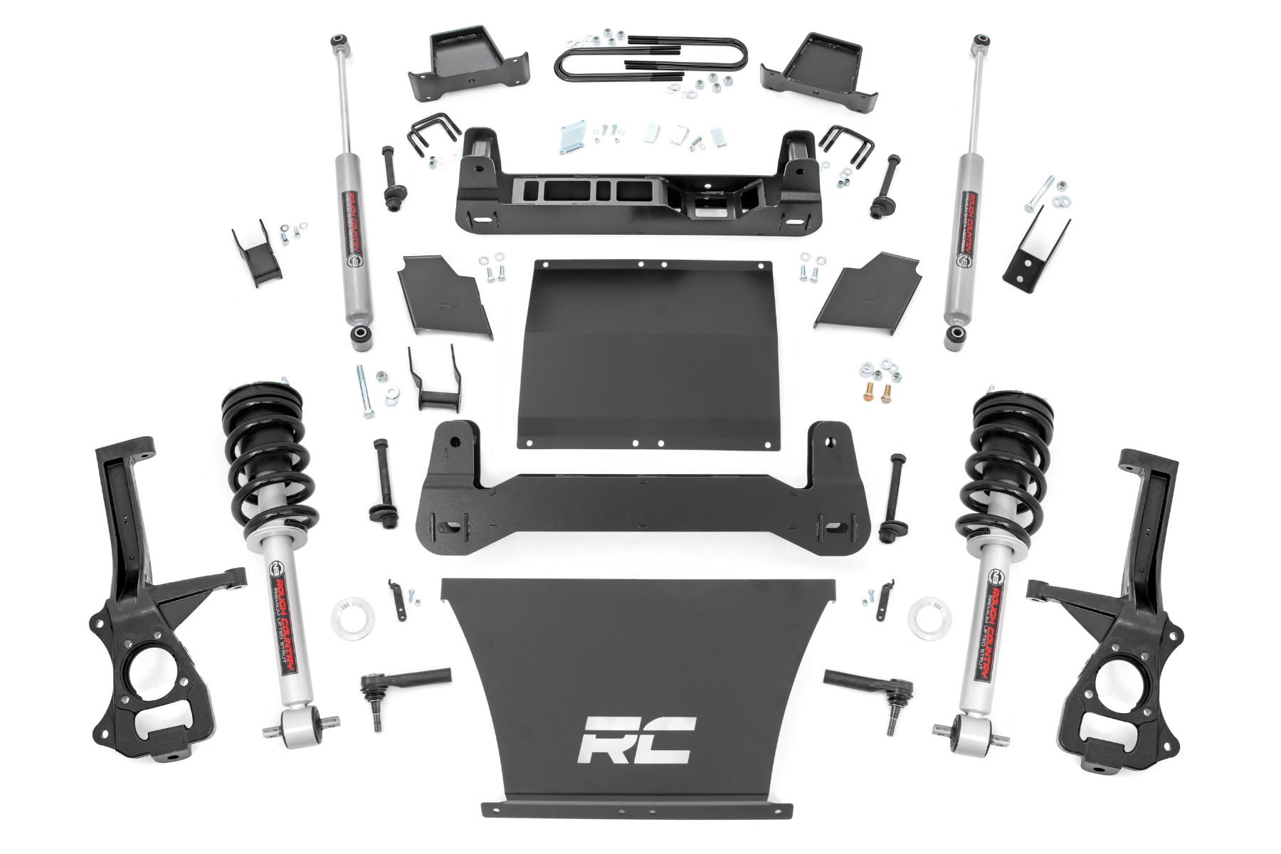 Rough Country 4 Inch Lift Kit AT4/Trailboss N3 Struts Chevy/GMC 1500 (25-26)