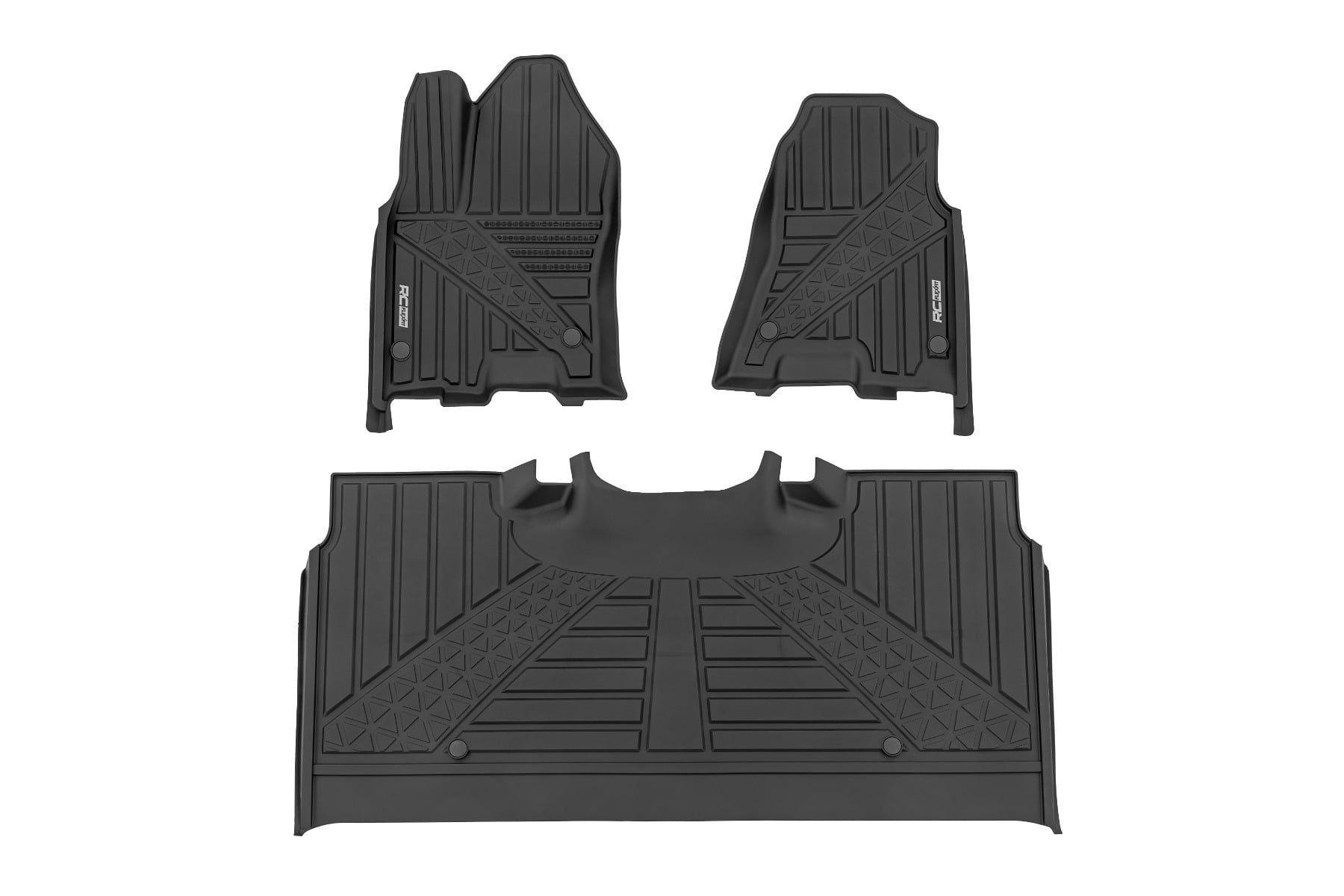 Rough Country Flex-Fit Floor Mats FR & RR Crew Ram 1500 2WD/4WD (2025-2026)