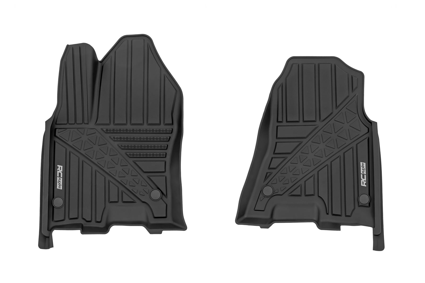 Rough Country Flex-Fit Floor Mats Front Crew Ram 1500 2WD/4WD (2025-2026)