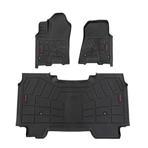 Rough Country Sure-Fit Floor Mats Front & Rear Crew Ram 1500 2WD/4WD (2025-2026)