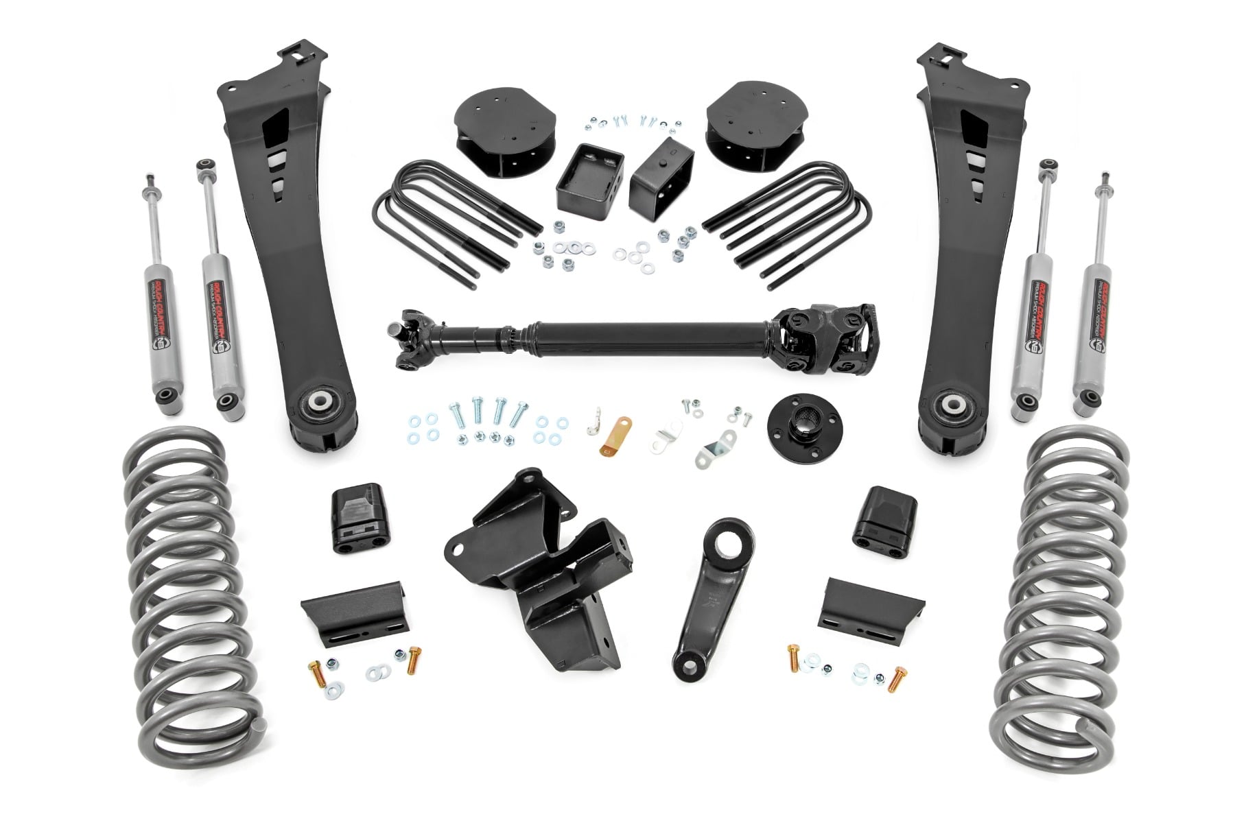 Rough Country 5 Inch Lift Kit Fr D/S 10 Bolt T-Case Ram 3500 4WD (2025-2026)