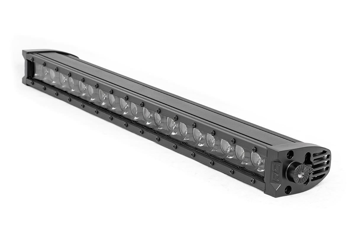Rough Country 20 Inch Black Series LED Light Bar Single Row Amber DRL