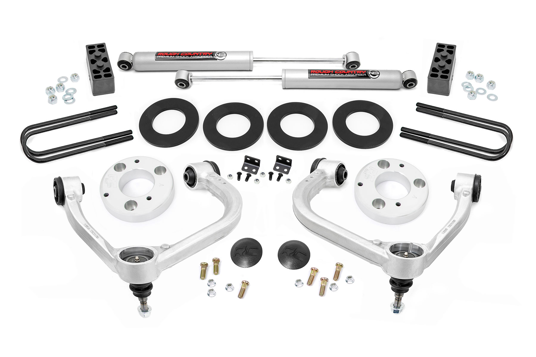 Rough Country 3 Inch Lift Kit Forged UCA Ford F-150 2WD (2021-2026)