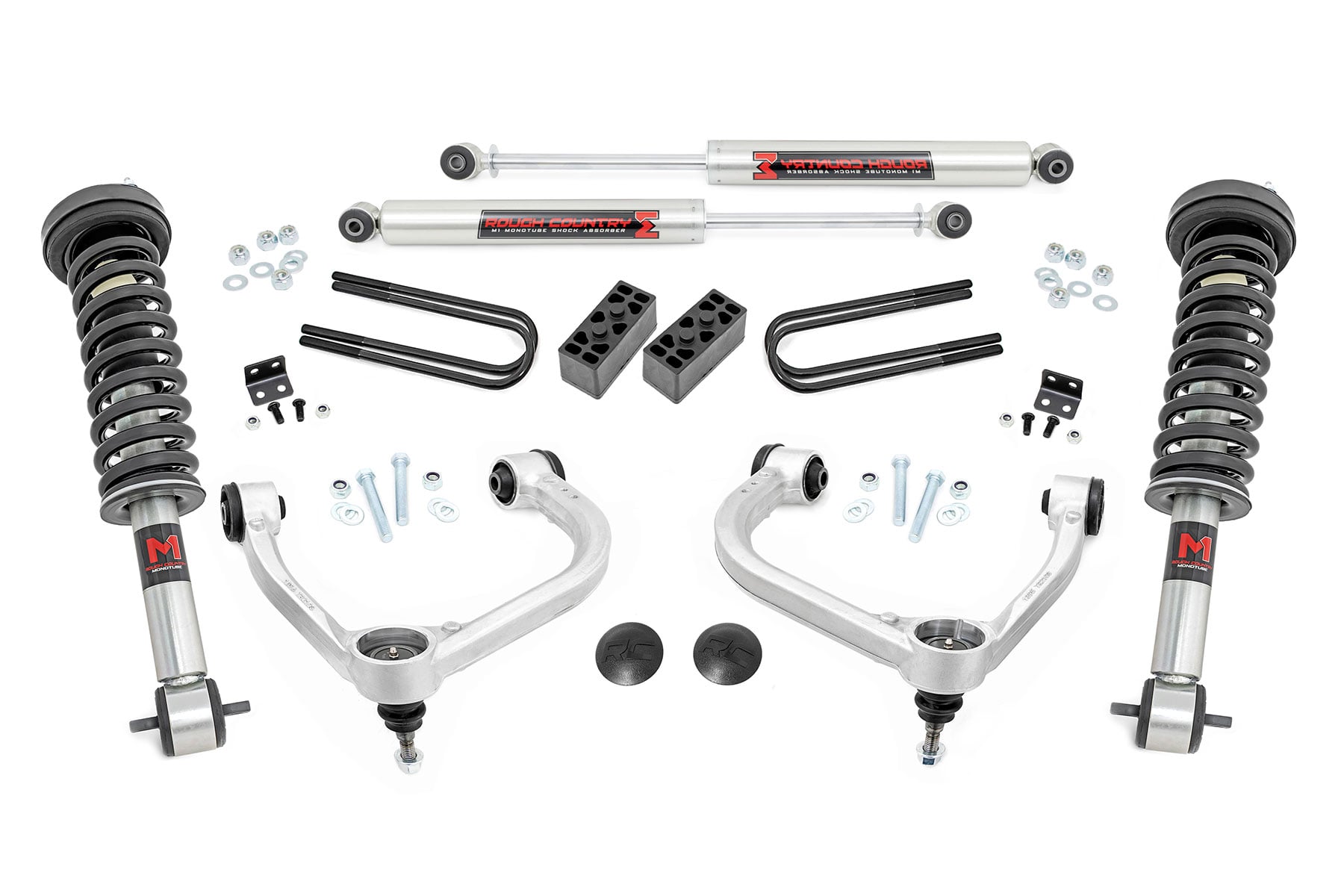 Rough Country 3 Inch Lift Kit Forged UCA M1/M1 Ford F-150 4WD (2021-2026)