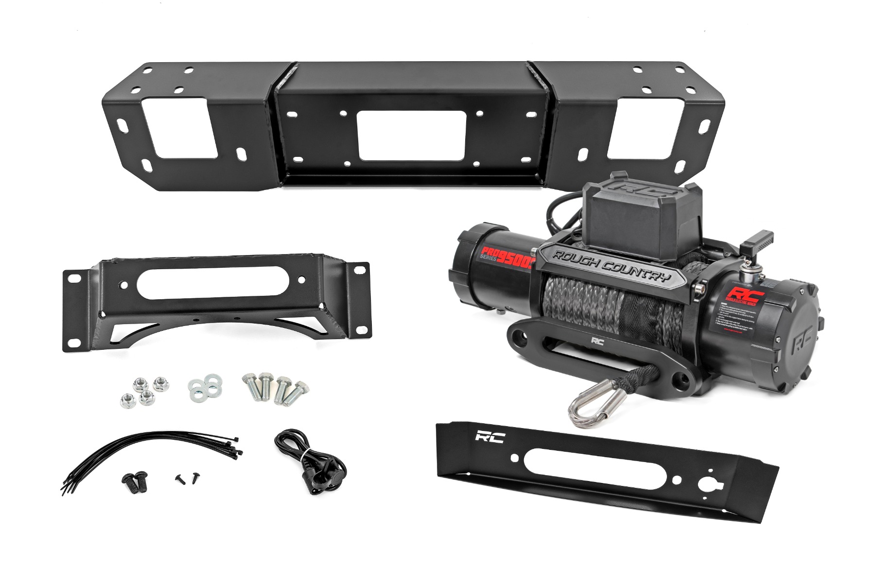 Rough Country Hidden Winch Mount PRO9500S Ford F-150 4WD (2021-2026)